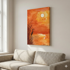 Brolga At Sunset