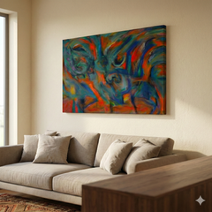 Modern Landscape No. 1 – Abstract Landscape Expressionist Print | Genc Gjoka