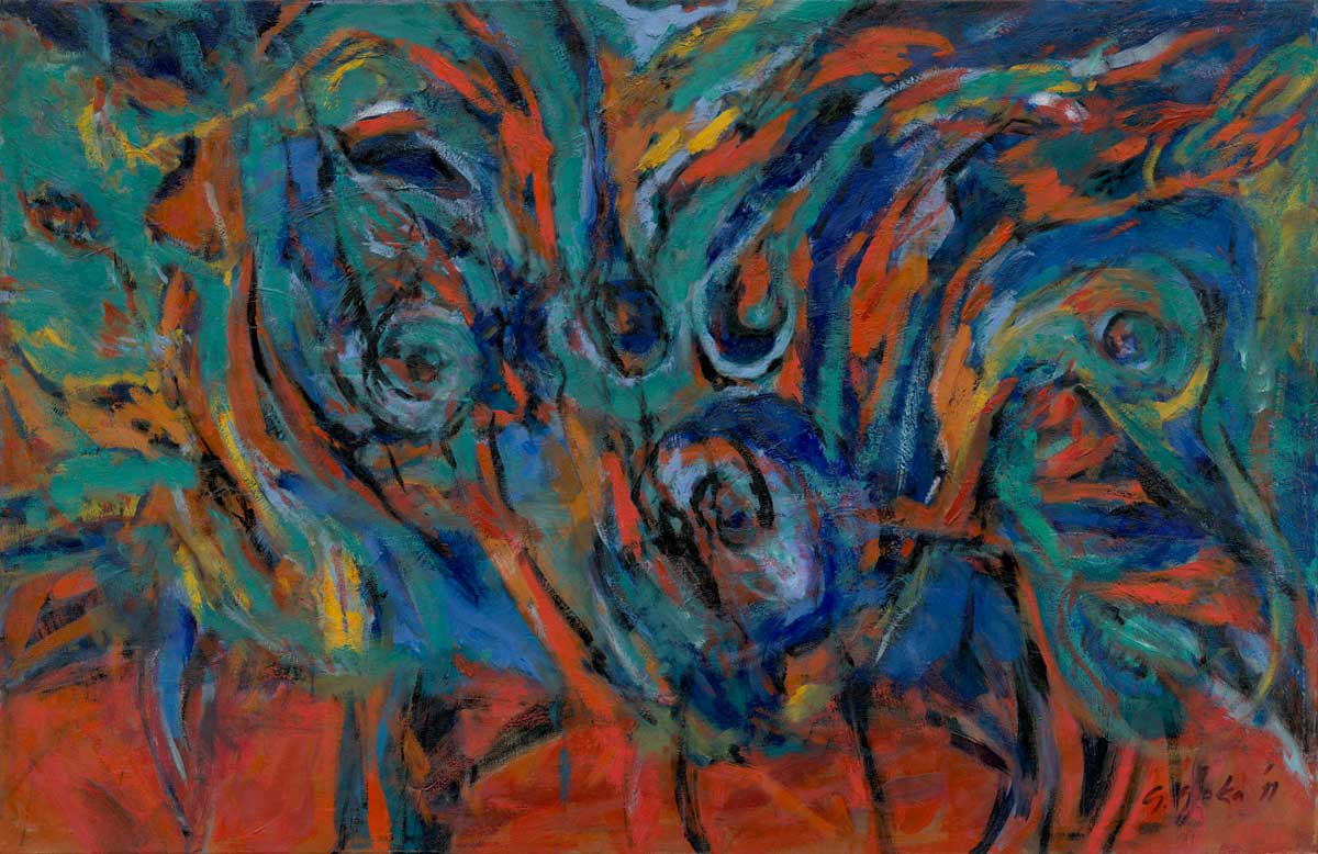 Modern Landscape No. 1 – Abstract Landscape Expressionist Print | Genc Gjoka