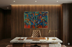 Modern Landscape No. 1 – Abstract Landscape Expressionist Print | Genc Gjoka