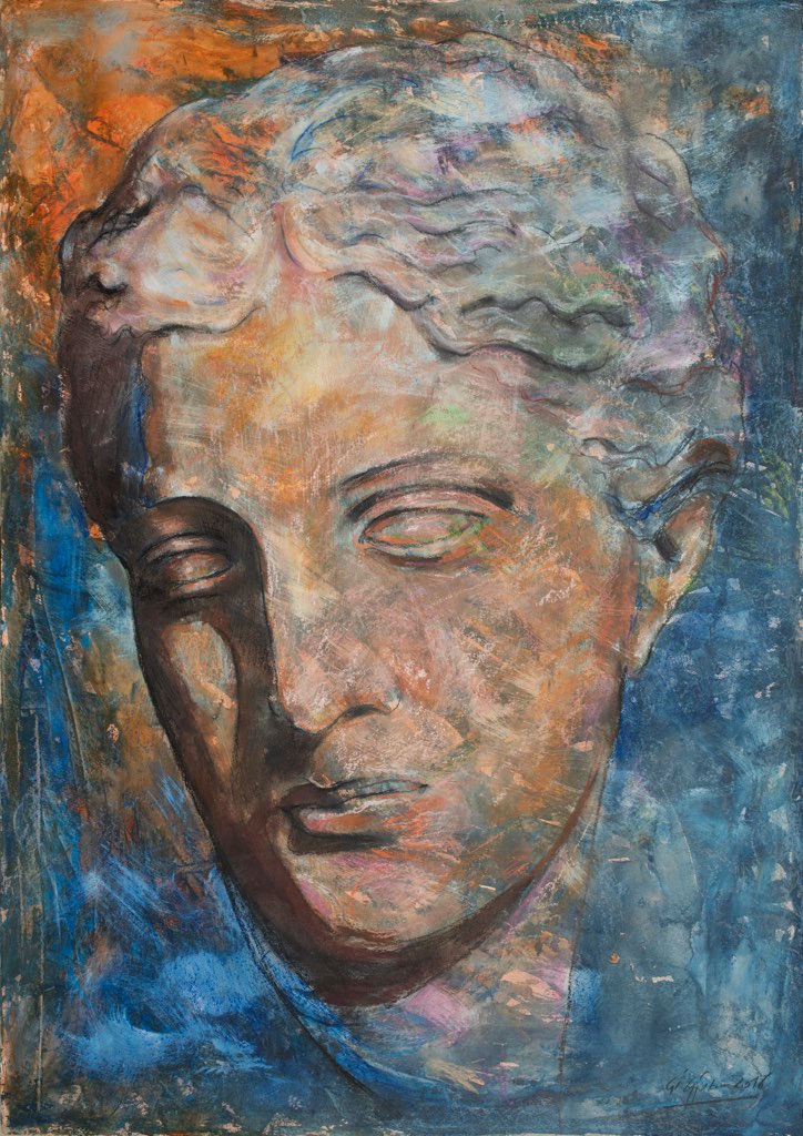 Greek Goddess 1 by Genc Gjoka – classical portrait painting