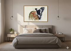 Maggie Mae – Australian Magpie Watercolour Art Print | Liz Wilson