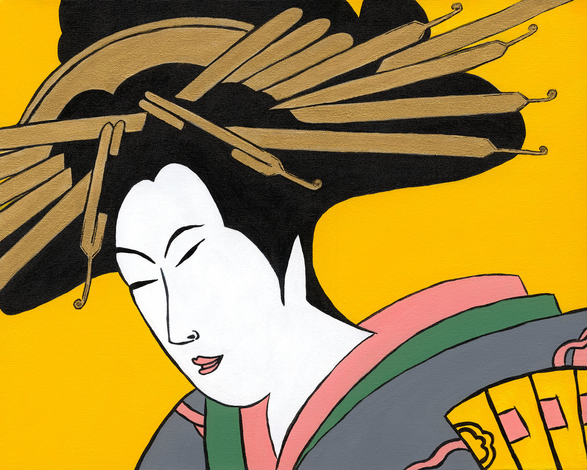 Geisha 2, Liz Wilson acrylic painting